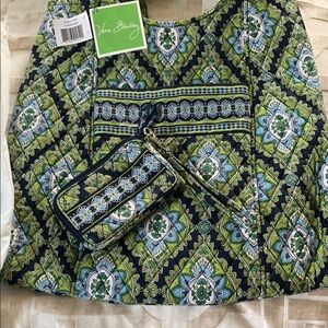 Multiple Vera Bradley -Floral Green and Blue Bag & black and red set